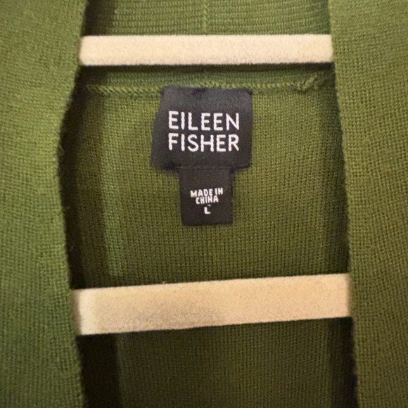 Eileen Fisher - Green Cardigan - Size Large - Picture 3 of 5